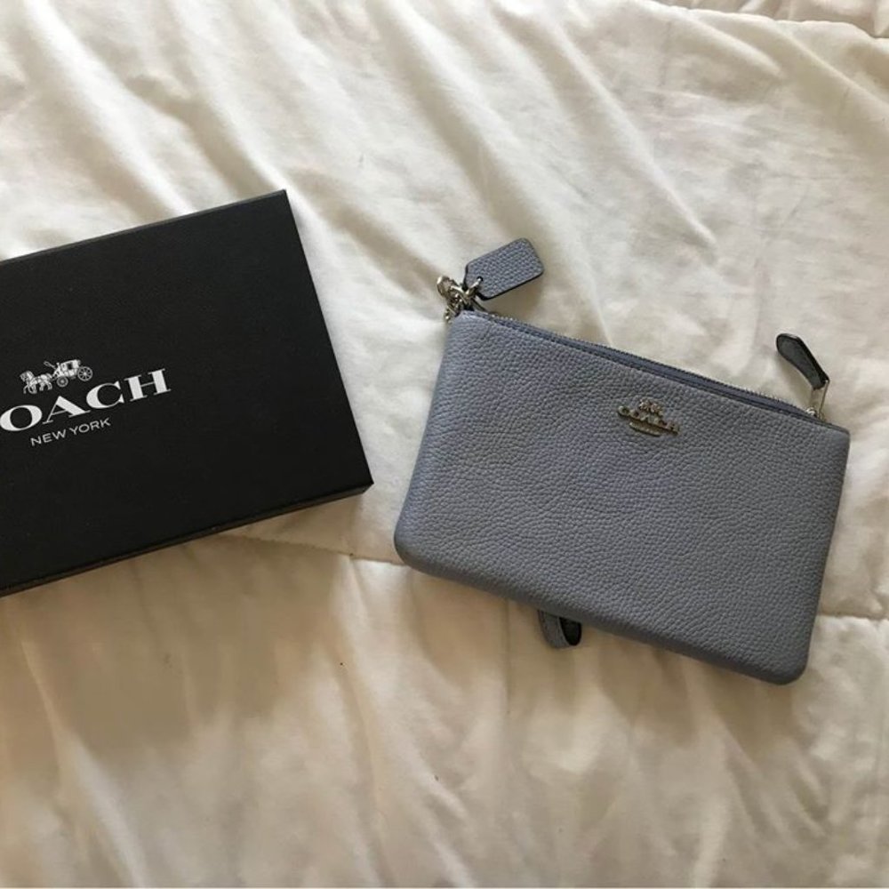 New Gray Coach Wristlet